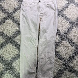J.‎ Jill Ivory Velour Slim Leg Pants, Size 12